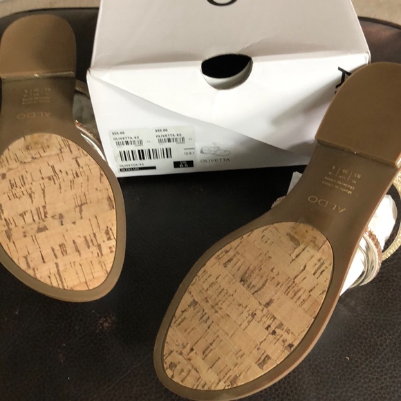 ALDO Gold Dress Sandals 👡 - Picture 2 of 6